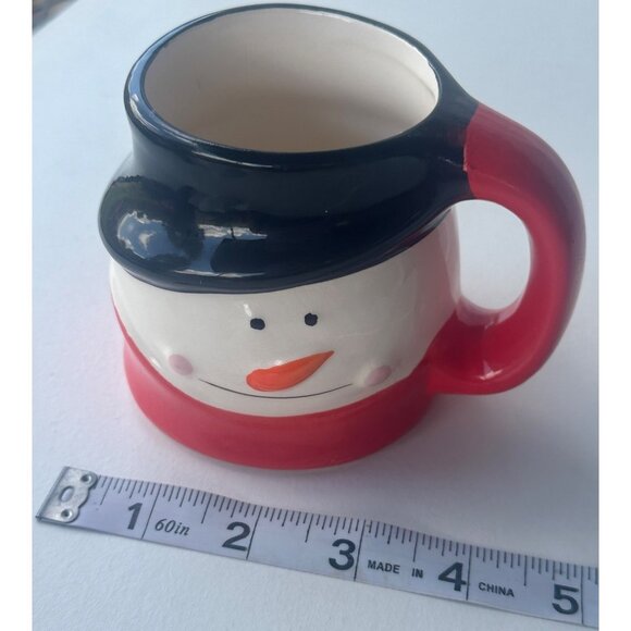 Greenbrier International Christmas Holiday Snowman Ceramic Coffee Tea Mug 12 oz. - Picture 9 of 11